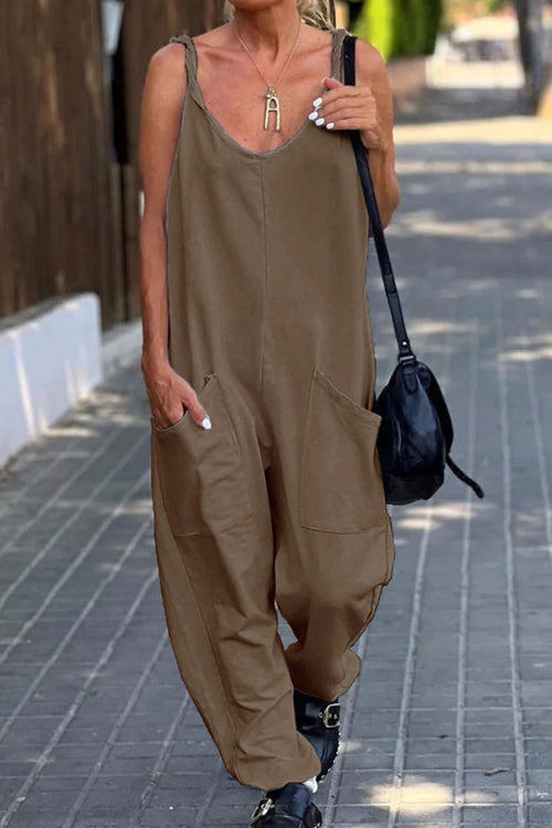 Leinen Overall