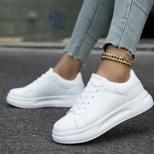 Saubere Weiße sneaker Für Damen, Weiß