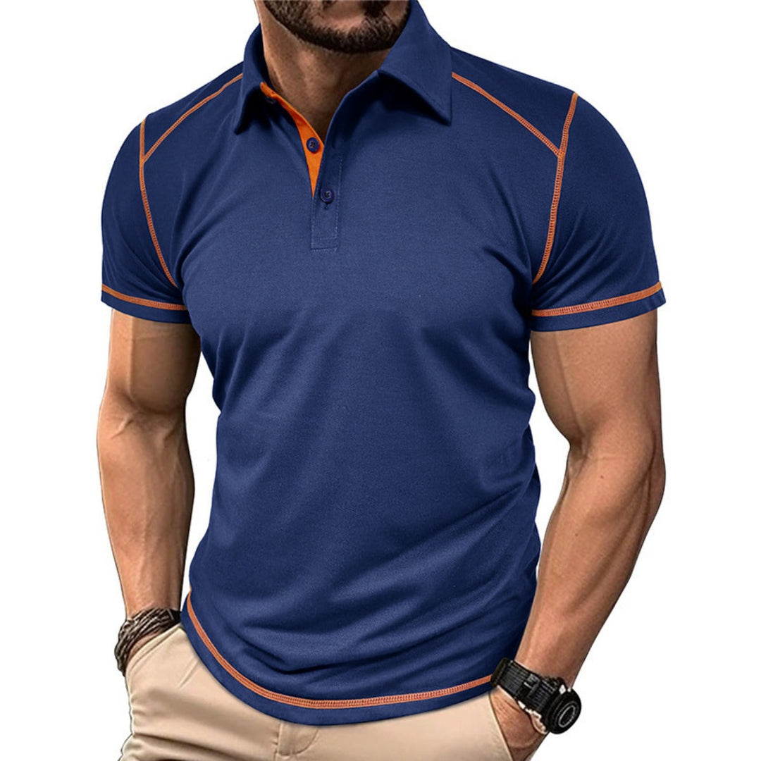Kurzärmeliges Poloshirt zum Spleißen