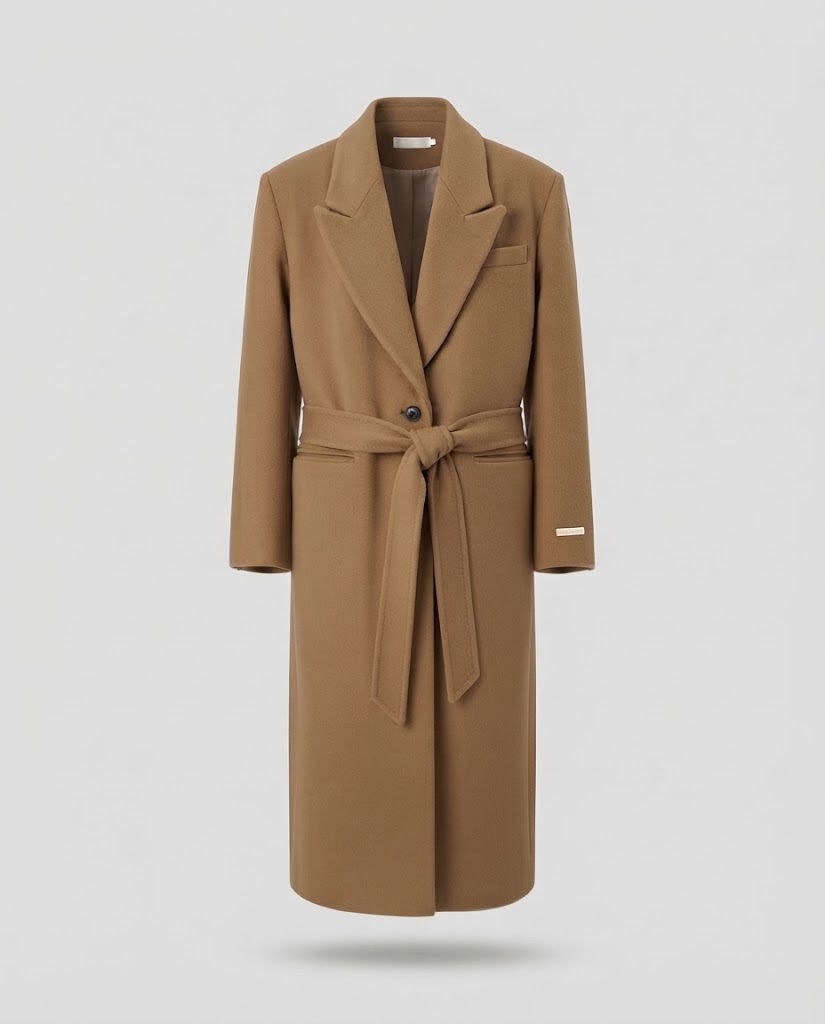 Damen Oversized Wolloptik-Mantel mit Schalkragen und aufgesetzten Taschen Nord Taschen