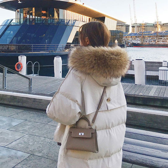 Nord Taschen | Gepolstertes Jacket mit Pelzkragen für Damen