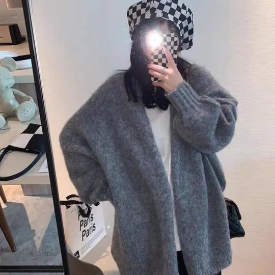 Gemütlicher Oversized Strickcardigan mit Knopfverschluss
