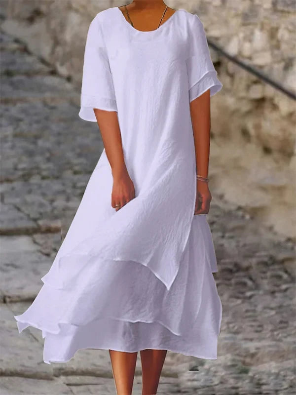 Schicke Eleganz Blockschlitzkleid