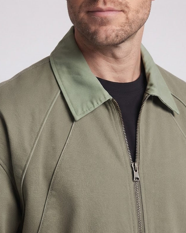 Herren Oversize Bomberjacke mit Kontrastkragen, Eingrifftaschen und Rippbündchen Nord Taschen