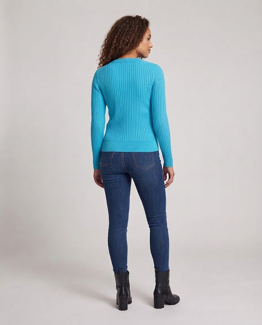 Damen Feinstrick-Cardigan mit durchgehender Knopfleiste und feinem Rippenstruktur‑Finish Nord Taschen