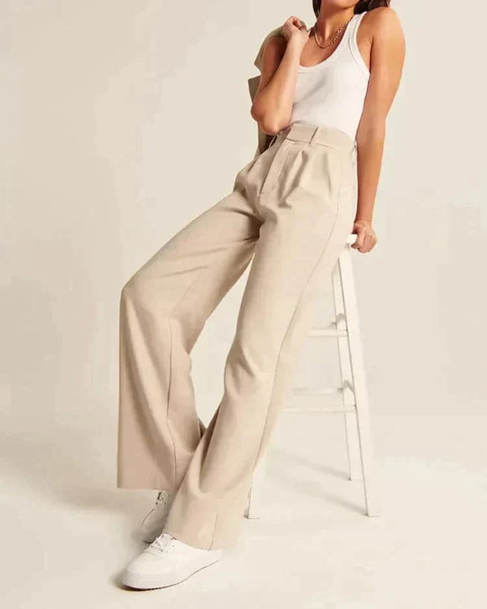 Hohe Taille Weite Bein Hose
