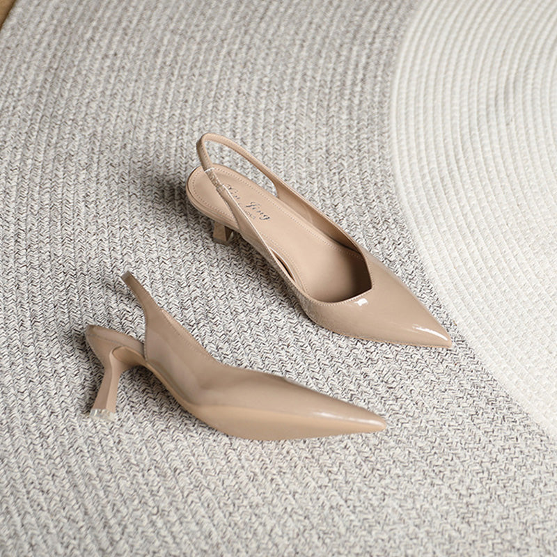 Einfarbige, Temperamentvolle High Heels mit Spitzer Zehenpartie