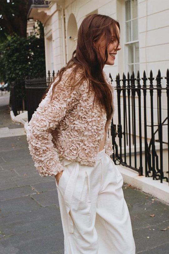 Floral Applikation Kurzjacke - Vittorelli