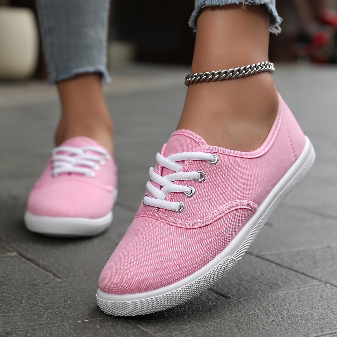 Bequeme Niedrige Canvas Schnürschuhe - Vittorelli