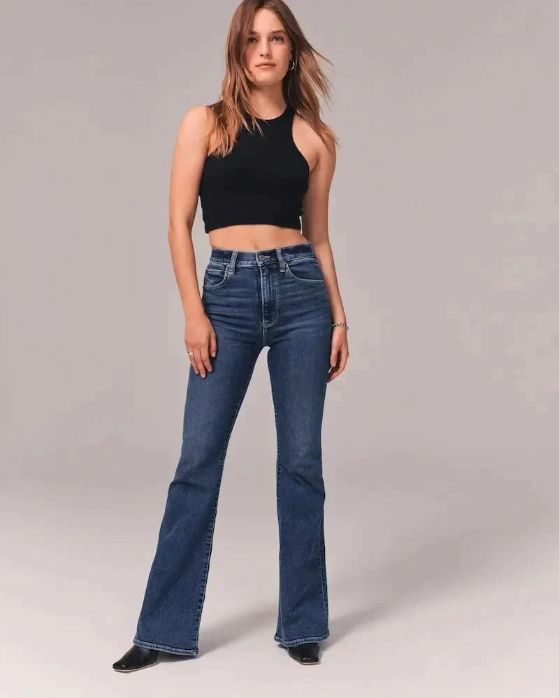 Figurformende Bootcut-Jeans
