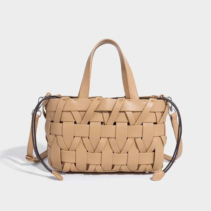 Nord Taschen | Gewebte vegane Leder-Schultertasche, Oberer Griff