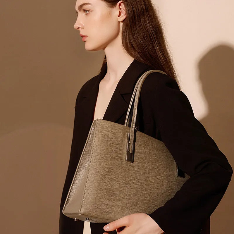 Nord Taschen | Leder-Shopper Tasche für Damen - Geräumiger Begleiter mit eleganter Optik und praktischen Tragegriffen