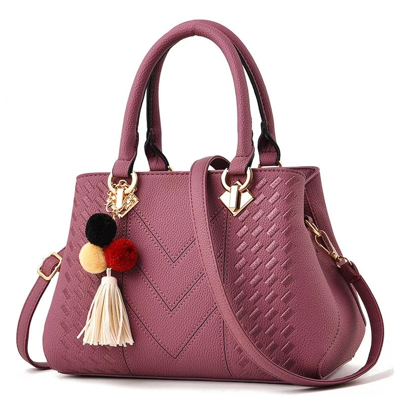 Nord Taschen | Gep quiltete Tragetasche, Veganes Rindsleder Schultertasche