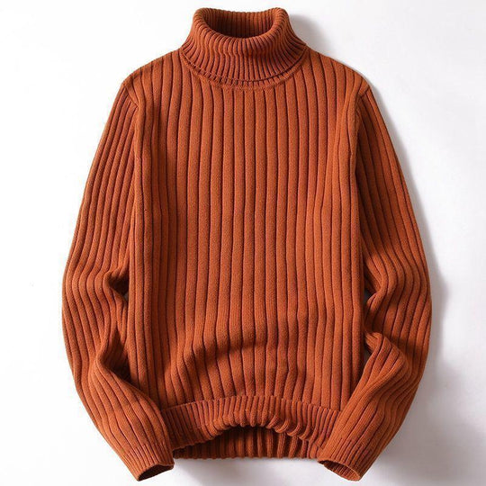 Herren-Rollkragenpullover, schmal geschnitten, gefüttert