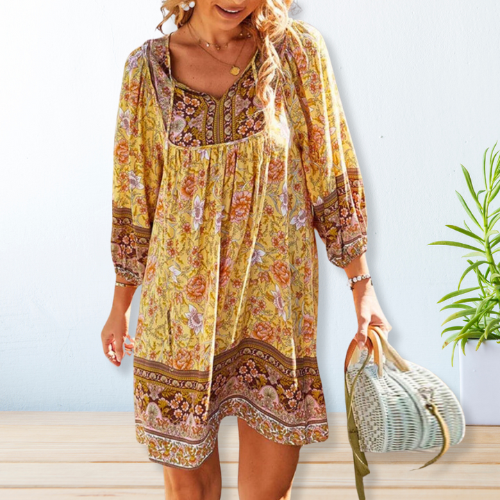 Bohemian Maxikleid mit Bauchabdeckung
