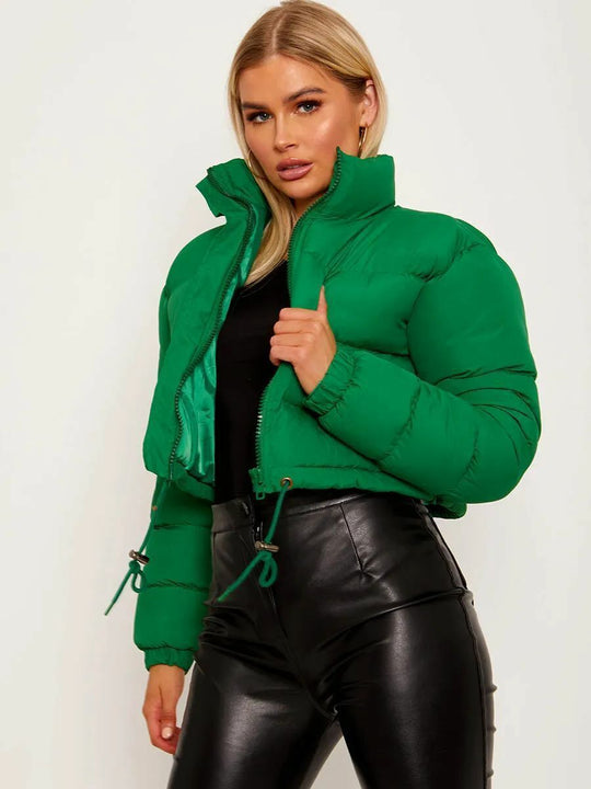 Gefütterte Damen-Steppjacke im Oversize-Look
