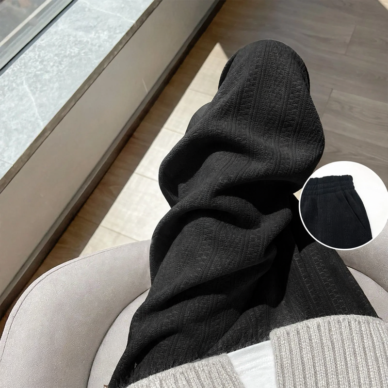 Damen-Cordhose, gefüttert, weit geschnitten