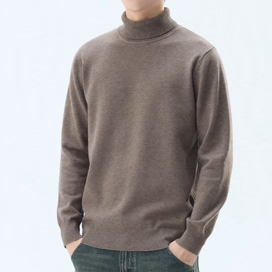 Herren-Wollmischpullover mit Rundhals