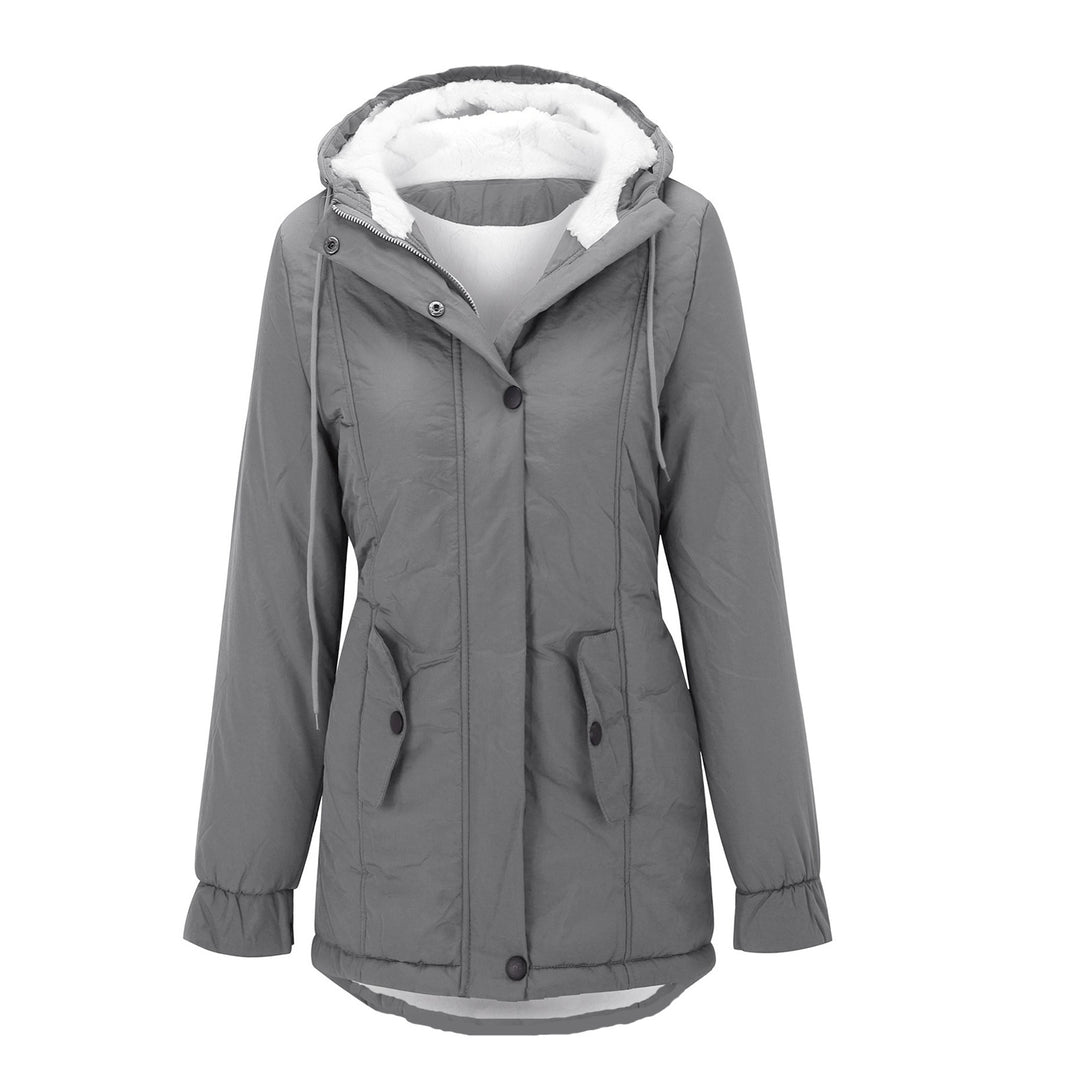 Damen-Parka mit Kapuze und Lammfell-Futter