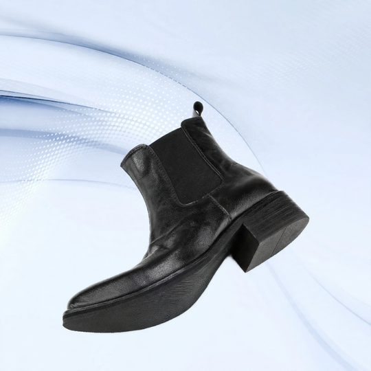 Elegante Herren-Lederstiefel mit Keilabsatz