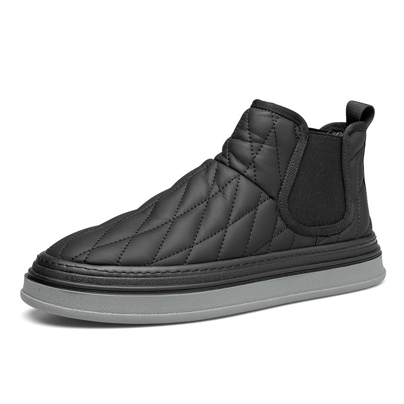 Herren-Chelsea-Stiefel, gefüttert, flacher Absatz