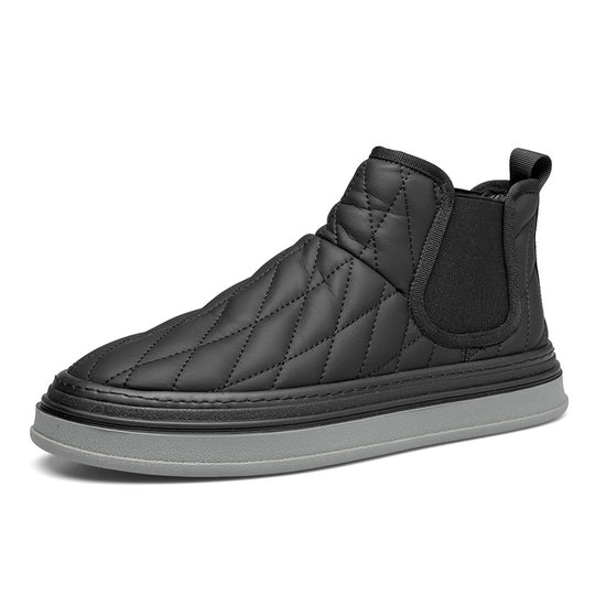 Herren-Chelsea-Stiefel, gefüttert, flacher Absatz