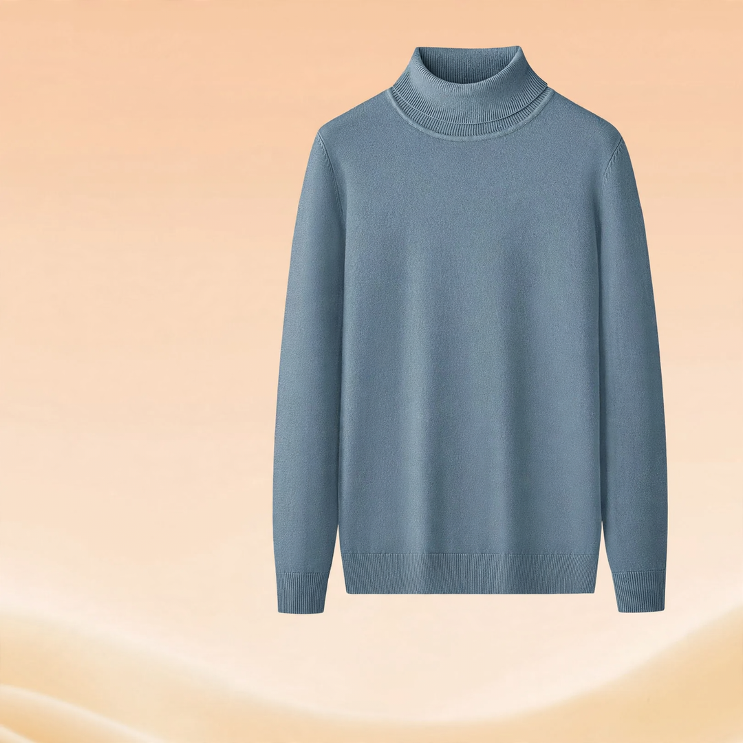Warmer Herren-Rollkragenpullover, gefüttert