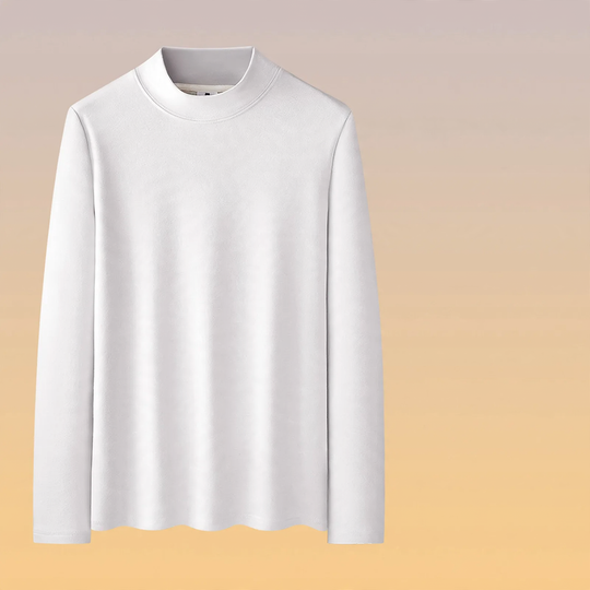 Herren-Langarm-Unterziehshirt mit Stehkragen