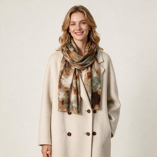 Bedruckter Schal mit Blumenmuster