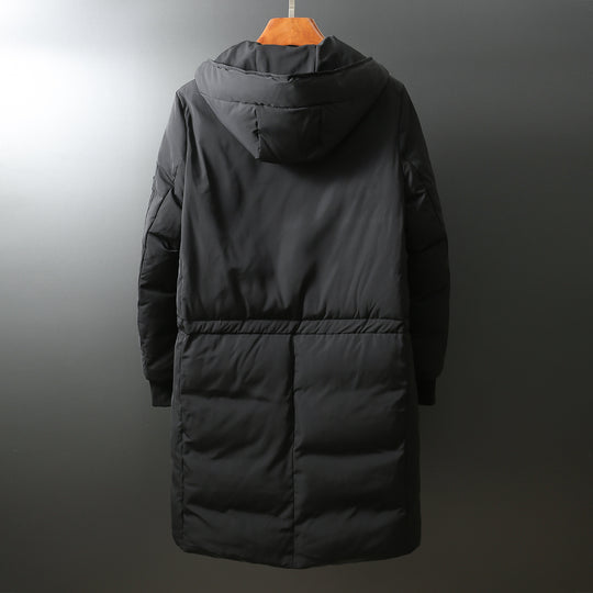 Herren Wattierter Langparka mit Kapuze und winddichtem Schutz Nord Taschen