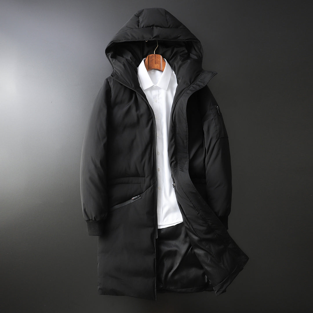 Herren Wattierter Langparka mit Kapuze und winddichtem Schutz Nord Taschen