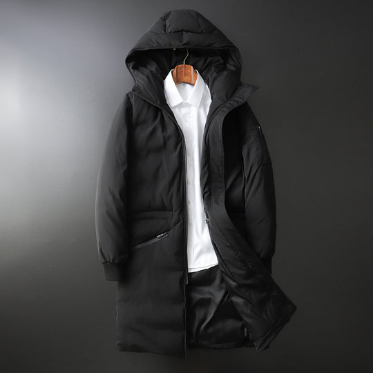 Herren Wattierter Langparka mit Kapuze und winddichtem Schutz Nord Taschen
