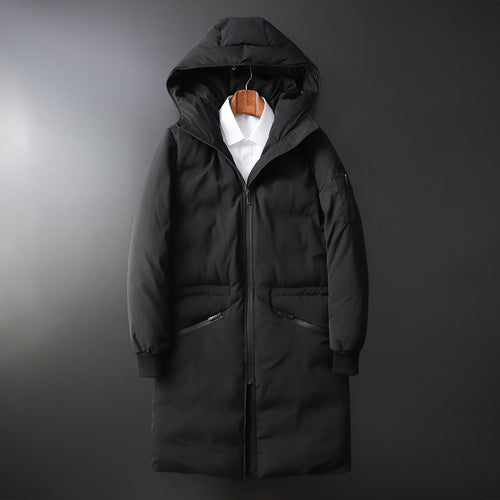 Herren Wattierter Langparka mit Kapuze und winddichtem Schutz Nord Taschen