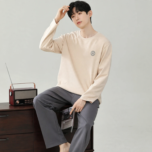 Herren-Pyjama-Set aus Modal, langärmelig
