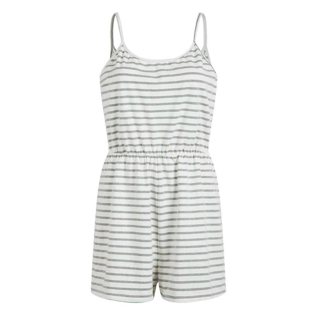 Damen stylischer Jumpsuit mit verstellbaren Trägern und Gummizug in der Taille Nord Taschen