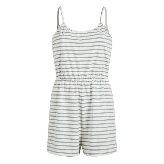 Damen stylischer Jumpsuit mit verstellbaren Trägern und Gummizug in der Taille Nord Taschen