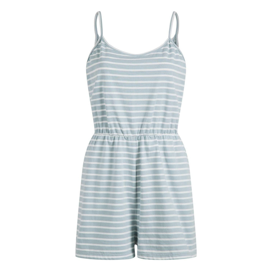Damen stylischer Jumpsuit mit verstellbaren Trägern und Gummizug in der Taille Nord Taschen
