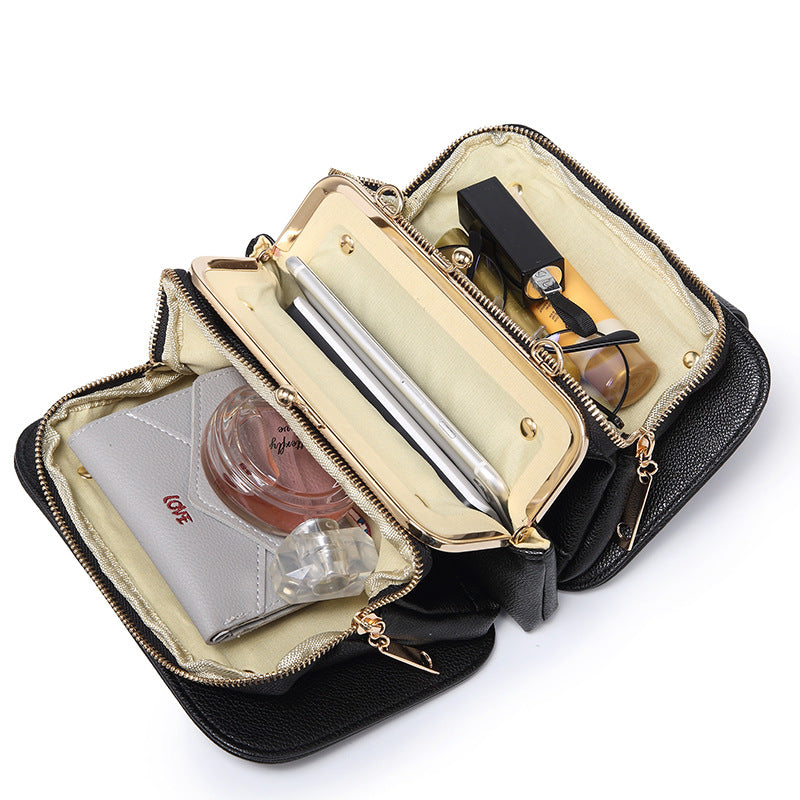 Damen Schultertasche mit strukturiertem Kunstleder und elegantem Verschluss Nord Taschen