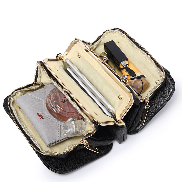 Damen Schultertasche mit strukturiertem Kunstleder und elegantem Verschluss Nord Taschen