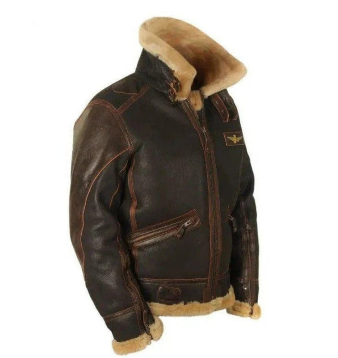 Fliegerjacke Vintage Stil Winterjacke - Klassische Pilotenjacke für Herbst und Winter