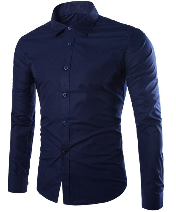 Herren tailliertes Business-Hemd mit Kentkragen, leichtem Stretch und schmaler Silhouette Nord Taschen