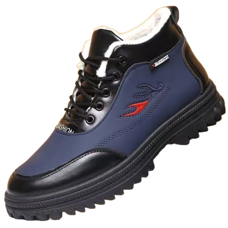 Gefütterte Herren-Winterstiefel mit rutschfester Sohle