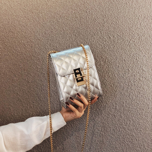 Damen Clutch-Tasche mit schimmernder Steppmuster Nord Taschen