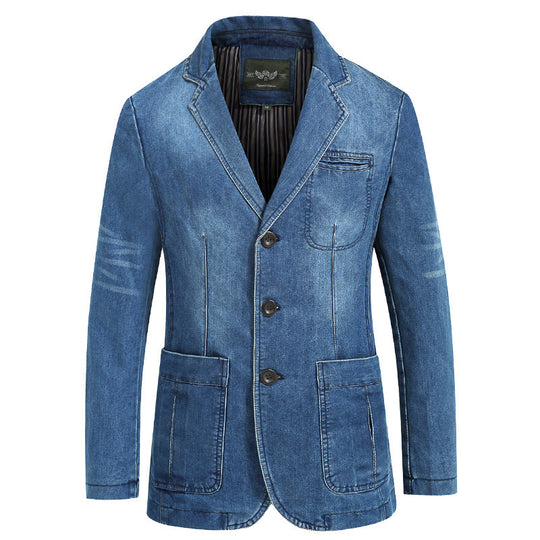 Herren modischer Denim Blazer Nord Taschen