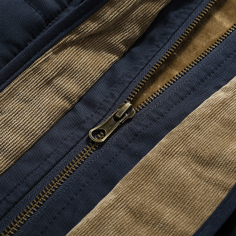 Herren Thermo-Feldparka mit abnehmbarer Kapuze und Teddyfutter Nord Taschen