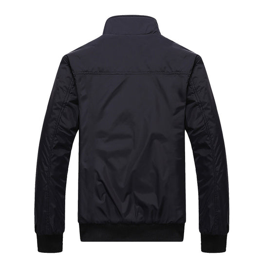 Herren Kurzblouson mit kariertem Innenfutter, Stehkragen und Reißverschlusstaschen Nord Taschen