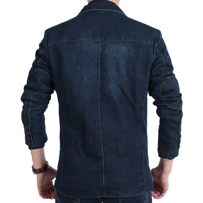Herren Denim Freizeitblazer Nord Taschen