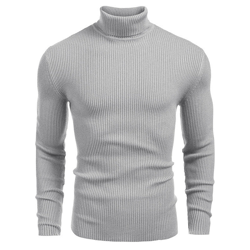 Herren-Rollkragenpullover, Langarm, Strick