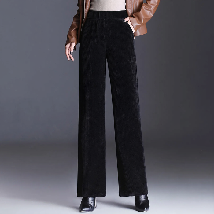 Chenille-Weithose, Kord-Optik, Herbst/Winter