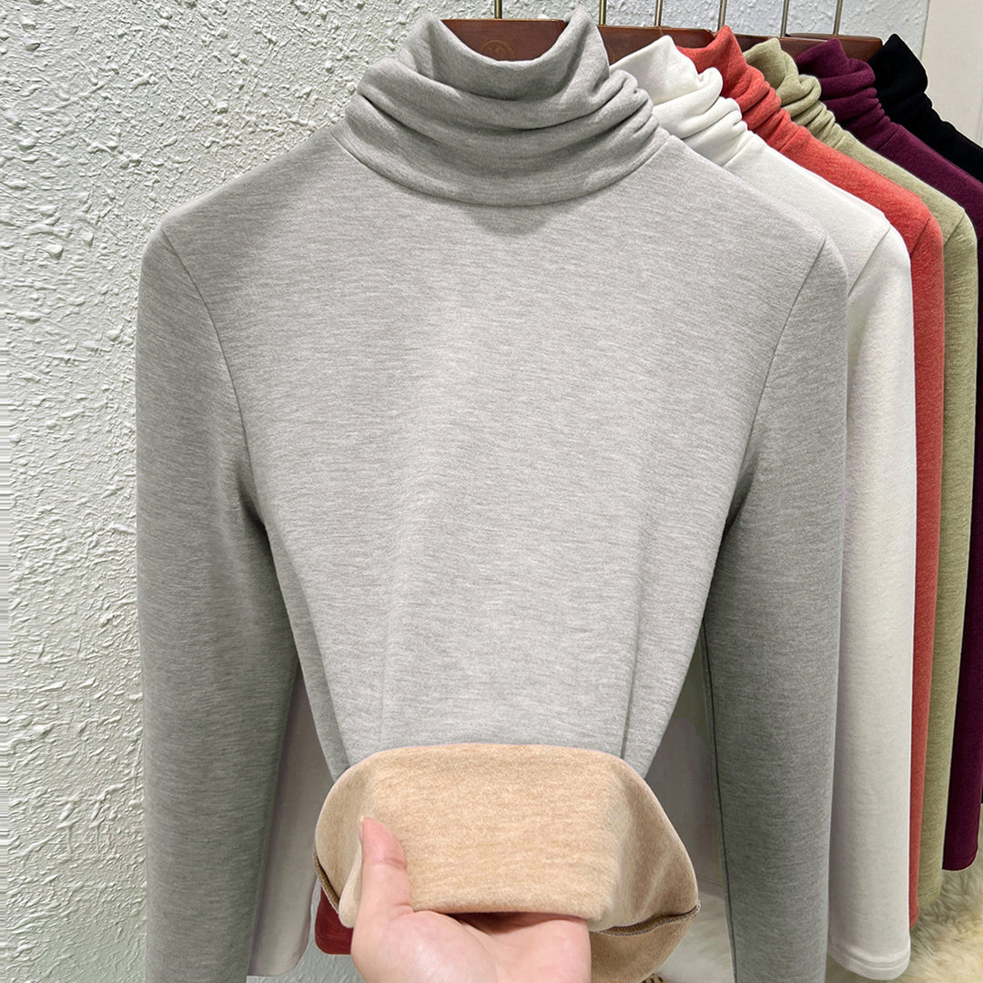 Damen-Thermo-Shirt mit Stehkragen, gefüttert